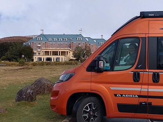 The Chateau Tongariro still look spectacular against the mountains as you approach but up close is looking a little derelict. I hope they find some way to give it life if only for my childhood memories.