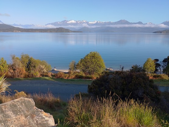 View of the lake from Manapouri village