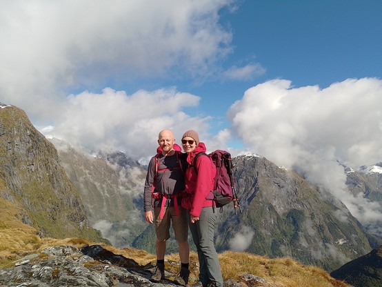 Us at the top of the Mackinnon Pass.