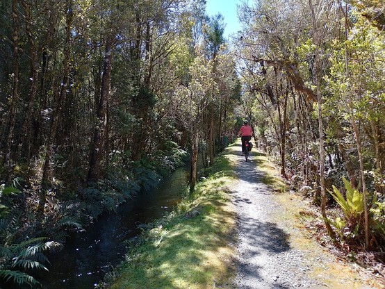 Hard to see but the water race is to the left in this photo. Very chilled out ride.