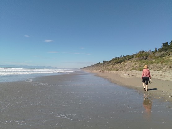 High tide walking south along Pegasus bay